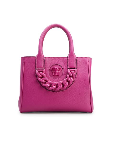 pink versace tote bag|hot pink Versace bag.